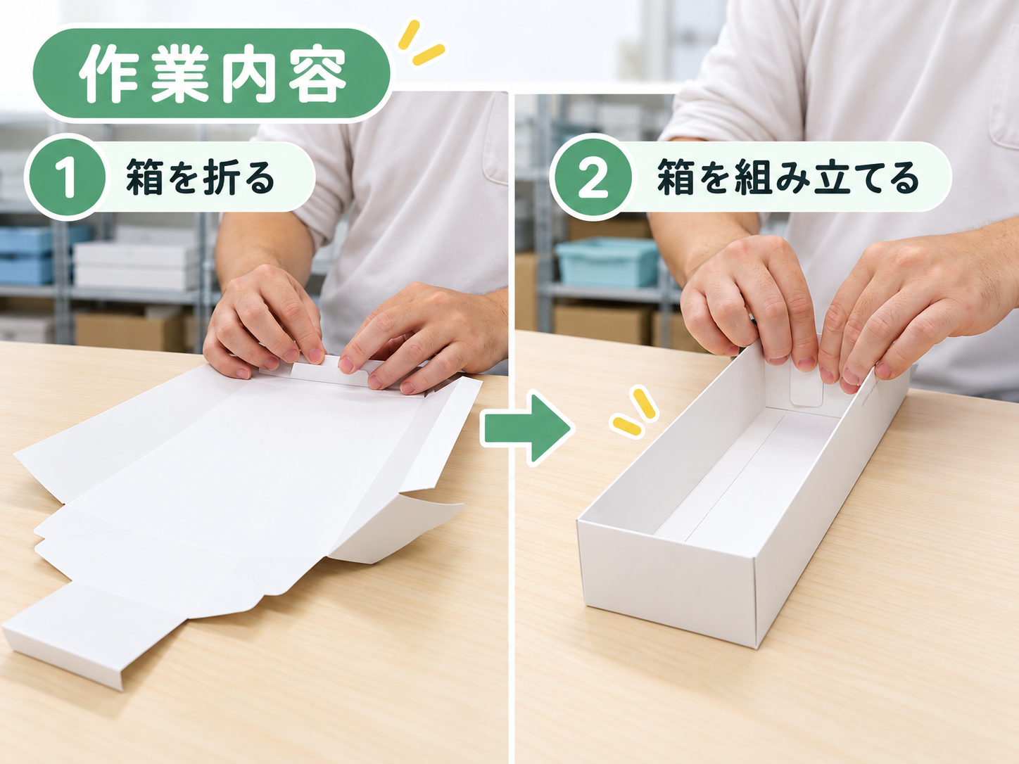 作業内容 箱折り